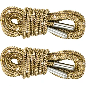 PAGOW 1 Pair Glitter Rhinestone Rope, Bling Crystal Round Shoe Laces, Shiny Drawstring Cords for Sneakers, 47.2in(120cm) PAGOW 1 Pair Glitter Rhinestone Rope, Bling Crystal Round Shoe Laces, Shiny Drawstring Cords for Sneakers, 47.2in(120cm)