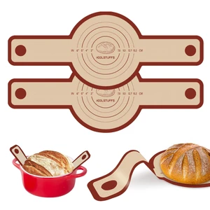 2 PCS Silicone Bread Sling for Dutch Oven, Red 2 PCS Silicone Bread Sling for Dutch Oven, Red