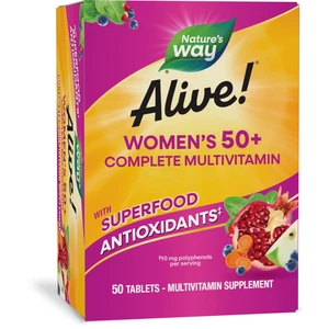 Nature's Way Alive! Women's 50+ Complete Daily Multivitamin Tablets, B-Vitamins, 50 Count Nature's Way Alive! Women's 50+ Complete Daily Multivitamin Tablets, B-Vitamins, 50 Count