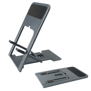 POQOD Ultrathin Cell Phone Stand for Desk, Fully Foldable Phone Holder Compatible with iPhone 16 15 14 13 12 11, Nintendo Switch, Grey POQOD Ultrathin Cell Phone Stand for Desk, Fully Foldable Phone Holder Compatible with iPhone 16 15 14 13 12 11, Nintendo Switch, Grey