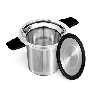 Tifanso Fine Mesh Stainless Steel Reusable Tea Infuser with Double Handles Tifanso Fine Mesh Stainless Steel Reusable Tea Infuser with Double Handles
