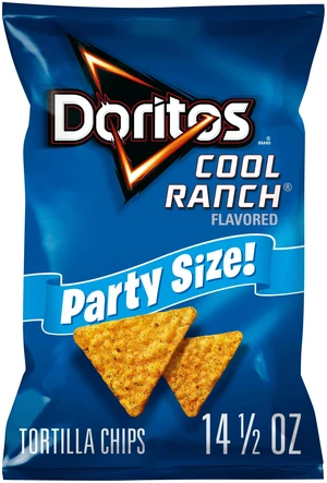 Doritos Cool Ranch Flavored Tortilla Chips, Party Size, 14.5 oz Bag Doritos Cool Ranch Flavored Tortilla Chips, Party Size, 14.5 oz Bag