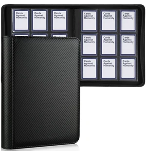 9-Pocket Toploader Storage Binder Ringless Side Loading, Fits 288 Standard 3"x4" Hard Top Loaders, PU Fixed Page Zipper Card Album for TCG Sports Cards, Carton Black 9-Pocket Toploader Storage Binder Ringless Side Loading, Fits 288 Standard 3"x4" Hard Top Loaders, PU Fixed Page Zipper Card Album for TCG Sports Cards, Carton Black
