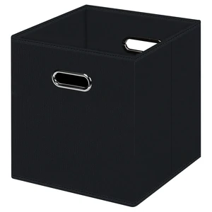 Black Foldable Storage Cubes Bins, Fabric Storage Box Organizer Baskets with Dual Handles Black Foldable Storage Cubes Bins, Fabric Storage Box Organizer Baskets with Dual Handles