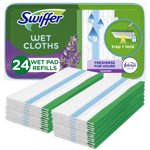 Swiffer Sweep + Mop Wet Pads Refill, Lavender, 24ct, All-Purpose Multi-Surface Floor Wipes for Dirt, Dust, Hair, Home, Bathroom, Kitchen Swiffer Sweep + Mop Wet Pads Refill, Lavender, 24ct, All-Purpose Multi-Surface Floor Wipes for Dirt, Dust, Hair, Home, Bathroom, Kitchen
