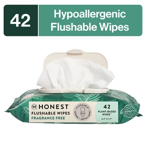 The Honest Company Adult Flushable Wipes, Fragrance Free, Hypoallergenic, Tropical Leaves, 42 Count The Honest Company Adult Flushable Wipes, Fragrance Free, Hypoallergenic, Tropical Leaves, 42 Count