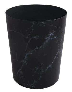 Mainstays 5 Gallon Plastic Small Bathroom Trash Can, No Lid, Black Marble Mainstays 5 Gallon Plastic Small Bathroom Trash Can, No Lid, Black Marble