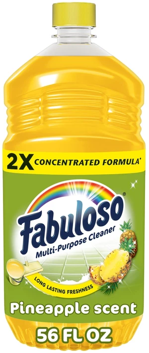 Fabuloso 2X Multi-Purpose Cleaner, No Rinse Floor Cleaner, Pineapple Scent, 56fl oz Fabuloso 2X Multi-Purpose Cleaner, No Rinse Floor Cleaner, Pineapple Scent, 56fl oz