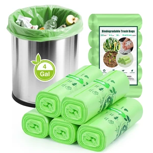 Small Trash Bags 4 Gallon: 120 Count Small Garbage bags, Compost Waste Bag Strong Trash Can Liners Unscented for Bathroom Kitchen Bedroom Office Green Small Trash Bags 4 Gallon: 120 Count Small Garbage bags, Compost Waste Bag Strong Trash Can Liners Unscented for Bathroom Kitchen Bedroom Office Green