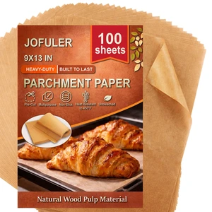 100PCS Parchment Paper Sheets, 9x13 Inches, Non-Stick 100PCS Parchment Paper Sheets, 9x13 Inches, Non-Stick