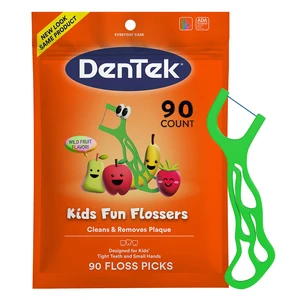 Dentek Floss Picks, Kids Flossers, Wild Fruit Flavor, 90 Count Dentek Floss Picks, Kids Flossers, Wild Fruit Flavor, 90 Count