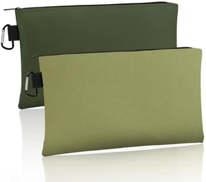 Rindion Tool Bag Zipper Pouch, 12.4×7.3 Inch Premium Tool Pouch with Carabiner, Utility Multipurpose Storage Organizer Bag for Tools, Stationery, Small Items (2 pack) Rindion Tool Bag Zipper Pouch, 12.4×7.3 Inch Premium Tool Pouch with Carabiner, Utility Multipurpose Storage Organizer Bag for Tools, Stationery, Small Items (2 pack)