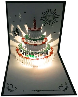 3D Pop Up Birthday Cards,Warming LED Light Cake Music Happy Card Postcards Greeting Cards Laser Cut Best for Mom,Wife,Sister, Boy,Girl,Friends 1 Pack 3D Pop Up Birthday Cards,Warming LED Light Cake Music Happy Card Postcards Greeting Cards Laser Cut Best for Mom,Wife,Sister, Boy,Girl,Friends 1 Pack