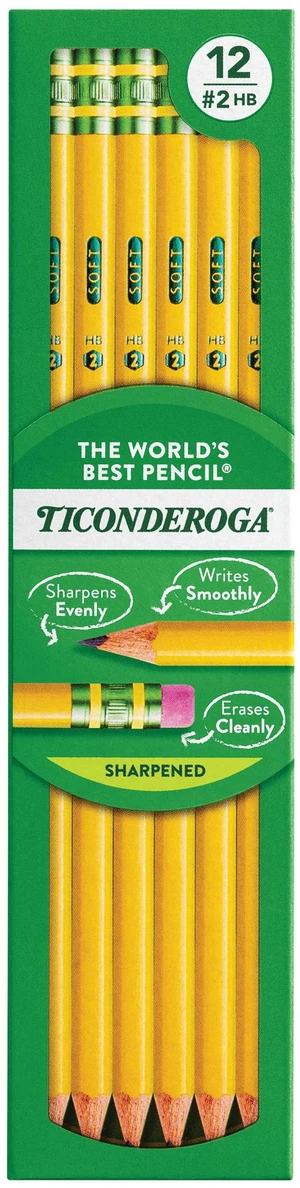Ticonderoga Wood-Cased Pencils, Pre-Sharpened Ticonderoga Wood-Cased Pencils, Pre-Sharpened