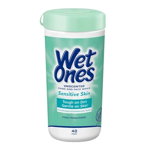 Wet Ones Hand Wipes, Sensitive Skin, Unscented, 40 ct Canister (1 Pack) Wet Ones Hand Wipes, Sensitive Skin, Unscented, 40 ct Canister (1 Pack)