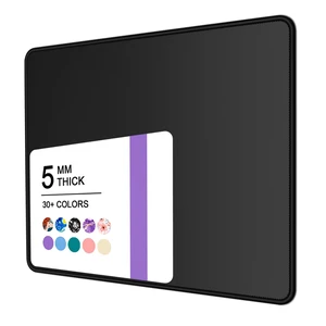Mouse Pad, 30% Thicker Black Computer Pad, Anti-Slip Rubber Mouse Mat with Stitched Edges for Gaming, Office, Laptop, PC, Women & Men, 8 x 10 Inch Thick 5 mm, Modern Design, Square Mouse Pad, 30% Thicker Black Computer Pad, Anti-Slip Rubber Mouse Mat with Stitched Edges for Gaming, Office, Laptop, PC, Women & Men, 8 x 10 Inch Thick 5 mm, Modern Design, Square