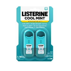 Listerine Pocketmist Oral Care Mist, Cool Mint, 0.26 fl. oz/7.7 mL x 2 Listerine Pocketmist Oral Care Mist, Cool Mint, 0.26 fl. oz/7.7 mL x 2