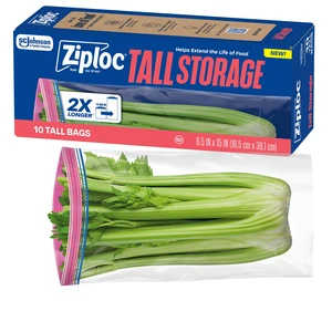 Ziploc Tall Food Storage Bags, 10 Count Ziploc Tall Food Storage Bags, 10 Count