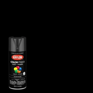 Krylon COLORmaxx Paint + Primer Gloss Black 12 oz Krylon COLORmaxx Paint + Primer Gloss Black 12 oz