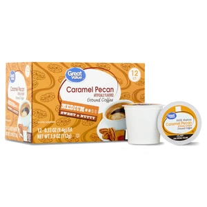 Great Value Caramel Pecan Medium Roast Coffee Pods, 12Ct Great Value Caramel Pecan Medium Roast Coffee Pods, 12Ct