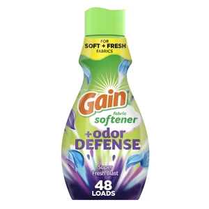 Gain Odor Defense Liquid Fabric Softener, Super Fresh Blast Scent, 35 Fl Oz, 48 Loads Gain Odor Defense Liquid Fabric Softener, Super Fresh Blast Scent, 35 Fl Oz, 48 Loads