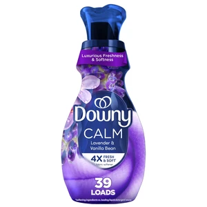 Downy Ultra Soft Fabric Softener Liquid, Calm Lavender & Vanilla Bean, 26fl oz, 39 Loads Downy Ultra Soft Fabric Softener Liquid, Calm Lavender & Vanilla Bean, 26fl oz, 39 Loads
