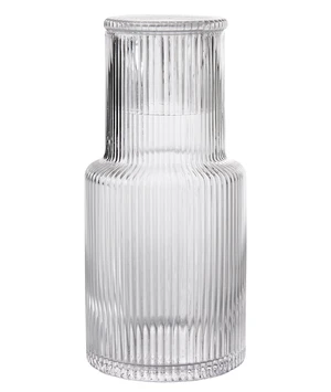 Better Homes & Gardens 30oz Glass Ribbed Carafe, Clear Better Homes & Gardens 30oz Glass Ribbed Carafe, Clear