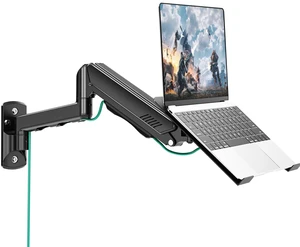 MOUNT PRO Laptop Wall Mount, 2-in-1 Monitor Wall Mount with Vented Tray for 11-17" Notebook/13-32 Computer Screen, Full Motion Adjustable Laptop Holder Stand, Gas Spring Laptop Arm Holds 4.4-19.8 lbs MOUNT PRO Laptop Wall Mount, 2-in-1 Monitor Wall Mount with Vented Tray for 11-17" Notebook/13-32 Computer Screen, Full Motion Adjustable Laptop Holder Stand, Gas Spring Laptop Arm Holds 4.4-19.8 lbs