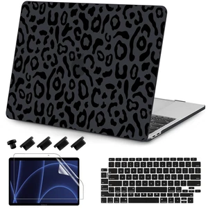Teryeefi for MacBook Pro 13 inch Case A2338 M2 M1 Chip A2251 A2289 A2159 A1989 A1706 (2025 2024 2023 2022-2016), PC Hard Shell with Keyboard Cover Trackpad Film Type C Adapter - Black Leopard Skin 132 Teryeefi for MacBook Pro 13 inch Case A2338 M2 M1 Chip A2251 A2289 A2159 A1989 A1706 (2025 2024 2023 2022-2016), PC Hard Shell with Keyboard Cover Trackpad Film Type C Adapter - Black Leopard Skin 132