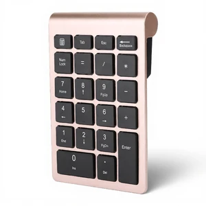 Wireless Numeric Keypad, Mini Digital Numpad 22 Keys Ergonomic Number Pad Keyboard with 2.4G USB Receiver for Laptop/PC/Desktop(Rose Gold) Wireless Numeric Keypad, Mini Digital Numpad 22 Keys Ergonomic Number Pad Keyboard with 2.4G USB Receiver for Laptop/PC/Desktop(Rose Gold)