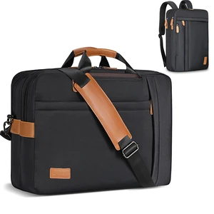 ESTARER 3 In 1 Laptop Bag for Men, 17-17.3 Inch Laptop Backpack Computer Satchel Bag for Work/Travel/Business, Convertible Briefcase Water resistant Nylon Messenger Backpack (Black) ESTARER 3 In 1 Laptop Bag for Men, 17-17.3 Inch Laptop Backpack Computer Satchel Bag for Work/Travel/Business, Convertible Briefcase Water resistant Nylon Messenger Backpack (Black)