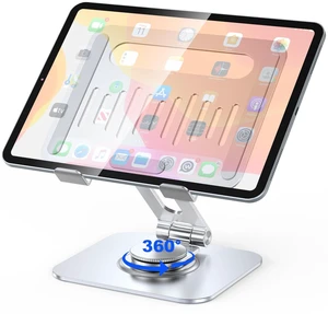 Gorablix Aluminum Tablet Stand, 360 Rotating iPad Holder Fits 4-13" Gorablix Aluminum Tablet Stand, 360 Rotating iPad Holder Fits 4-13"