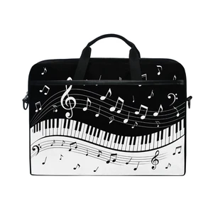 MRMIAN Fashionable Black White Music Note Score 15 inch Laptop Case Shoulder Bag Crossbody Briefcase Messenger Sleeve for Women Men Girls Boys with Shoulder Strap Handle, Back to School Gifts MRMIAN Fashionable Black White Music Note Score 15 inch Laptop Case Shoulder Bag Crossbody Briefcase Messenger Sleeve for Women Men Girls Boys with Shoulder Strap Handle, Back to School Gifts