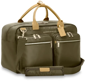 Briggs & Riley Multi-Pocket Cabin Bag - Carry On Luggage for Travel, Softside Bag for Men & Women, Fits in Overhead Bin, Two Slip Pockets, Fits up to 15" Laptop - Rhapsody Collection, Olive Briggs & Riley Multi-Pocket Cabin Bag - Carry On Luggage for Travel, Softside Bag for Men & Women, Fits in Overhead Bin, Two Slip Pockets, Fits up to 15" Laptop - Rhapsody Collection, Olive