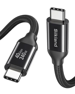 Silkland USB4 for Thunderbolt 4 Cable 5FT, 40Gbps, 240W Charging, 8K@60Hz Silkland USB4 for Thunderbolt 4 Cable 5FT, 40Gbps, 240W Charging, 8K@60Hz