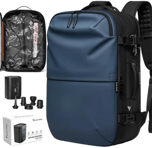 BlackVoyage Vortex Vacuum Seal Travel Backpack 60L Expandable Air Compression System Water Resistant TSA Lock Carry-On Suitcase Luggage Blue AERO Essential Series Vacuum Pump Included BlackVoyage Vortex Vacuum Seal Travel Backpack 60L Expandable Air Compression System Water Resistant TSA Lock Carry-On Suitcase Luggage Blue AERO Essential Series Vacuum Pump Included