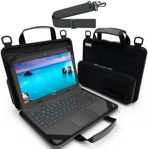 UZBL 11-11.6 Inch Always-on Chromebook Protective Hard Case with Accessory Pouch and Adjustable Shoulder Strap UZBL 11-11.6 Inch Always-on Chromebook Protective Hard Case with Accessory Pouch and Adjustable Shoulder Strap