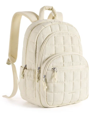 BAGSMART Travel Backpack for Women, 15.6" College Laptop Backpack, Beige BAGSMART Travel Backpack for Women, 15.6" College Laptop Backpack, Beige