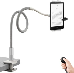 SAIJI 39.3" Gooseneck Kindle Holder with Long Battery Remote Page Turner SAIJI 39.3" Gooseneck Kindle Holder with Long Battery Remote Page Turner