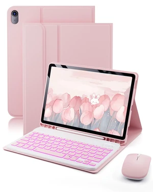 for iPad Air 11-inch/ 5th/ 4th Generation Case with Keyboard iPad Air 10.9/11-inch M4 M3 M2 Air 5 Air 4 Gen 2026/2025/2024/2022/2020 Magic Keyboard Backlit Built-in Pencil Holder with Mouse - Pink for iPad Air 11-inch/ 5th/ 4th Generation Case with Keyboard iPad Air 10.9/11-inch M4 M3 M2 Air 5 Air 4 Gen 2026/2025/2024/2022/2020 Magic Keyboard Backlit Built-in Pencil Holder with Mouse - Pink