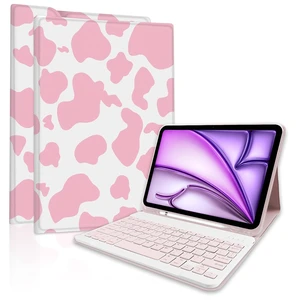 TopPerfekt for iPad Air 11 M4 2026 8th (M3 2025/M2 2024) case with Bluetooth Keyboard for iPad Air 5th/4th Generation 10.9Inch (2022/2020) Rechargeable, Magnetically Absorbent, Pencil Holder- Cow Pink TopPerfekt for iPad Air 11 M4 2026 8th (M3 2025/M2 2024) case with Bluetooth Keyboard for iPad Air 5th/4th Generation 10.9Inch (2022/2020) Rechargeable, Magnetically Absorbent, Pencil Holder- Cow Pink