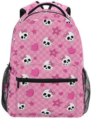 MNSRUU Student Travel School Backpack Pink Skull Girl College Laptop Backpacks Business iPad Tablet Computer Bookbags for Adult Teen One Size MNSRUU Student Travel School Backpack Pink Skull Girl College Laptop Backpacks Business iPad Tablet Computer Bookbags for Adult Teen One Size