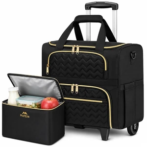 MATEIN Rolling Laptop Bag for Women, 15.6 Inch Teacher Tote Bag with Wheels MATEIN Rolling Laptop Bag for Women, 15.6 Inch Teacher Tote Bag with Wheels