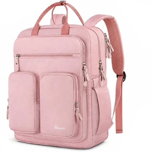 Mancro College Laptop Backpack for Women with 15.6 Inch Laptop Sleeve, Pink Mancro College Laptop Backpack for Women with 15.6 Inch Laptop Sleeve, Pink