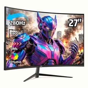 ZZA 27 Inch Curved 280Hz Gaming Monitor, 1800R Curved Computer Gaming Monitor FHD 1080P, 4000:1, 120% sRGB, 1Ms GTG^^FreeSync^^HDR^^Low Blue Light^^HDMI DP^^ VESA Support 100x100mm(No Speakers) ZZA 27 Inch Curved 280Hz Gaming Monitor, 1800R Curved Computer Gaming Monitor FHD 1080P, 4000:1, 120% sRGB, 1Ms GTG^^FreeSync^^HDR^^Low Blue Light^^HDMI DP^^ VESA Support 100x100mm(No Speakers)