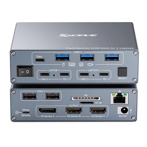 KCEVE KVM Switch 3 Monitors 2 Laptops 4K@60Hz KCEVE KVM Switch 3 Monitors 2 Laptops 4K@60Hz