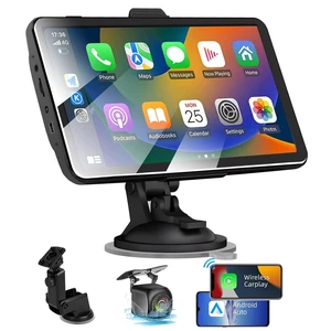 Portable Carplay Screen for Car Compatable with Apple CarPlay and Android Auto,Wireless Car Play Unit with GPS Navigation,Bluetooth,Mirror Link,Touch Screen for All Vehicles (7 Inch+Reverse Cam Portable Carplay Screen for Car Compatable with Apple CarPlay and Android Auto,Wireless Car Play Unit with GPS Navigation,Bluetooth,Mirror Link,Touch Screen for All Vehicles (7 Inch+Reverse Cam