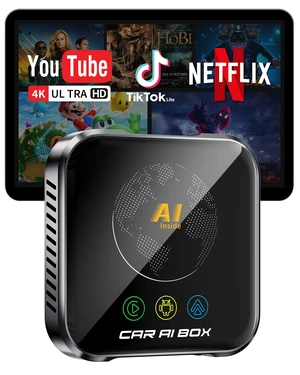 Magic AI Box Wireless CarPlay Adapter, Fast Car Video Box Plug & Play, Easy Setup, Supports Netflix/YouTube/TF Card Equalizers and More for OEM Wired CarPlay/Android Auto Cars(Jet) Magic AI Box Wireless CarPlay Adapter, Fast Car Video Box Plug & Play, Easy Setup, Supports Netflix/YouTube/TF Card Equalizers and More for OEM Wired CarPlay/Android Auto Cars(Jet)
