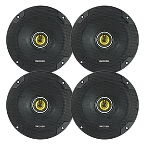 KICKER 6.5" 300 Watt Max Power 4 Ohm 2-Way Car Audio Speakers (Qty 4) KICKER 6.5" 300 Watt Max Power 4 Ohm 2-Way Car Audio Speakers (Qty 4)