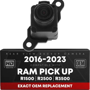 Rear View Backup Camera, Reverse Park Assist - Compatible with 2016-2023 RAM 1500, 2016-2018 RAM 2500/3500 Pickup - OEM 68274731AE, CH1960105 Rear View Backup Camera, Reverse Park Assist - Compatible with 2016-2023 RAM 1500, 2016-2018 RAM 2500/3500 Pickup - OEM 68274731AE, CH1960105